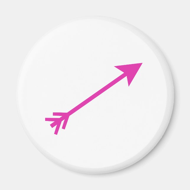 Arrow Pink 35deg The MUSEUM Zazzle Gifts Magnet (Front)
