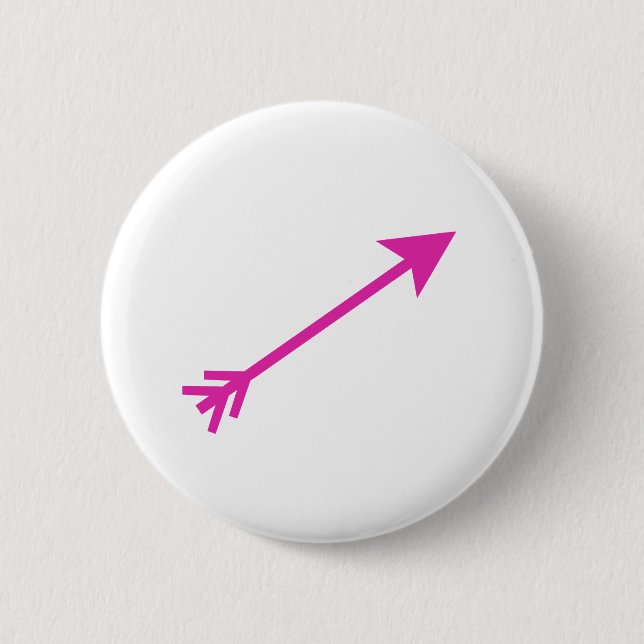 Arrow Pink 35deg The MUSEUM Zazzle Gifts Pinback Button (Front)