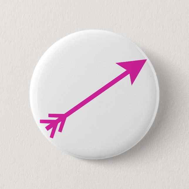 Arrow Pink 35deg The MUSEUM Zazzle Gifts Pinback Button (Front)