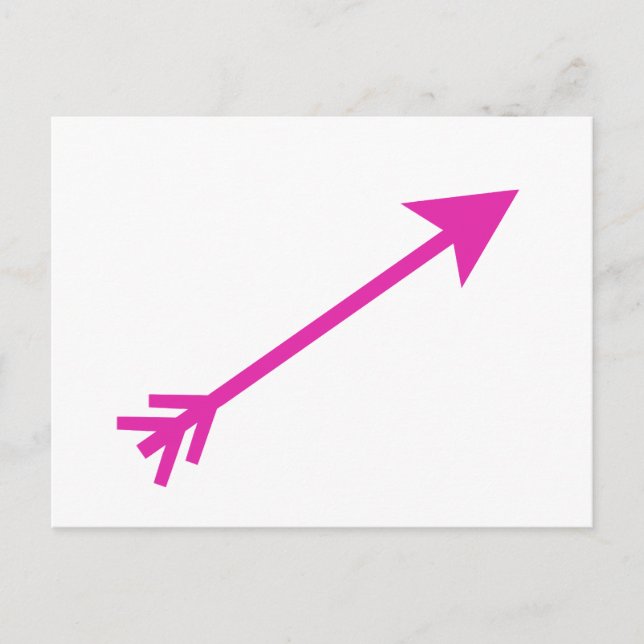Arrow Pink 35deg The MUSEUM Zazzle Gifts Postcard (Front)