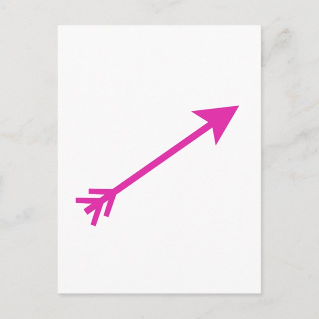 Arrow Pink 35deg The MUSEUM Zazzle Gifts Postcard (Front)