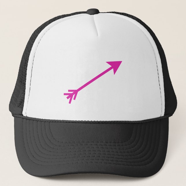 Arrow Pink 35deg The MUSEUM Zazzle Gifts Trucker Hat (Front)