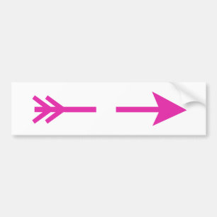 Arrow Pink Broken The MUSEUM Zazzle Gifts Bumper Sticker