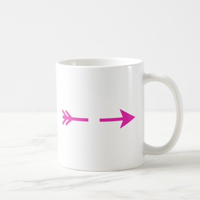 Arrow Pink Broken The MUSEUM Zazzle Gifts Coffee Mug (Right)