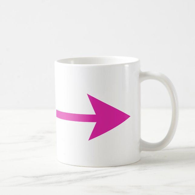 Arrow Pink Broken The MUSEUM Zazzle Gifts Coffee Mug (Right)