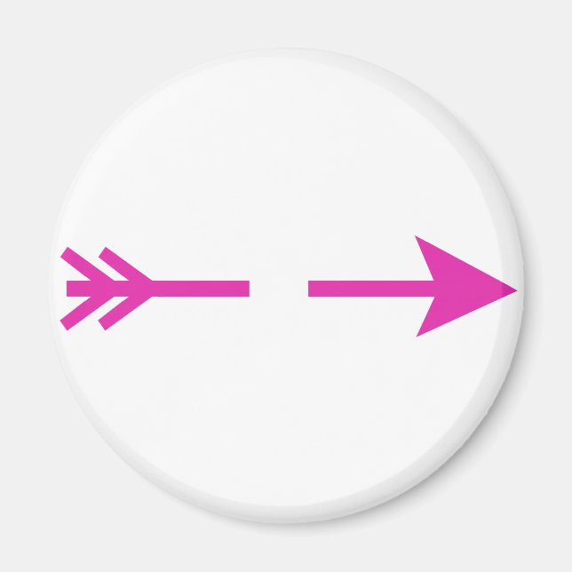 Arrow Pink Broken The MUSEUM Zazzle Gifts Magnet (Front)