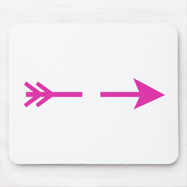 Arrow Pink Broken The MUSEUM Zazzle Gifts Mouse Pad (Front)