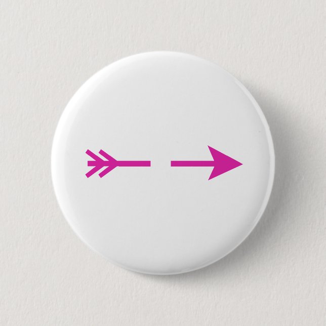 Arrow Pink Broken The MUSEUM Zazzle Gifts Pinback Button (Front)