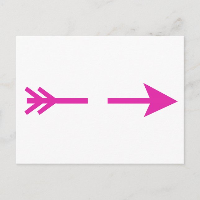 Arrow Pink Broken The MUSEUM Zazzle Gifts Postcard (Front)