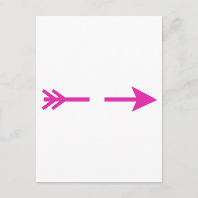 Arrow Pink Broken The MUSEUM Zazzle Gifts Postcard (Front)