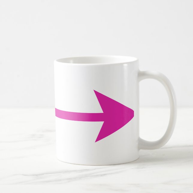 Arrow Pink Straight The MUSEUM Zazzle Gifts Coffee Mug (Right)