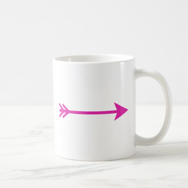 Arrow Pink Straight The MUSEUM Zazzle Gifts Coffee Mug (Right)