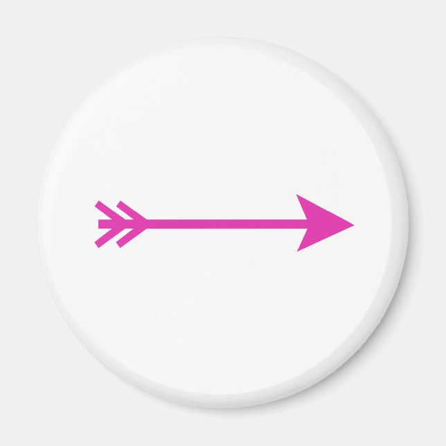 Arrow Pink Straight The MUSEUM Zazzle Gifts Magnet (Front)