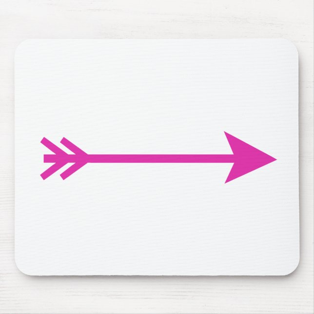 Arrow Pink Straight The MUSEUM Zazzle Gifts Mouse Pad (Front)