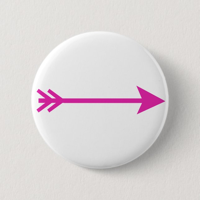 Arrow Pink Straight The MUSEUM Zazzle Gifts Pinback Button (Front)