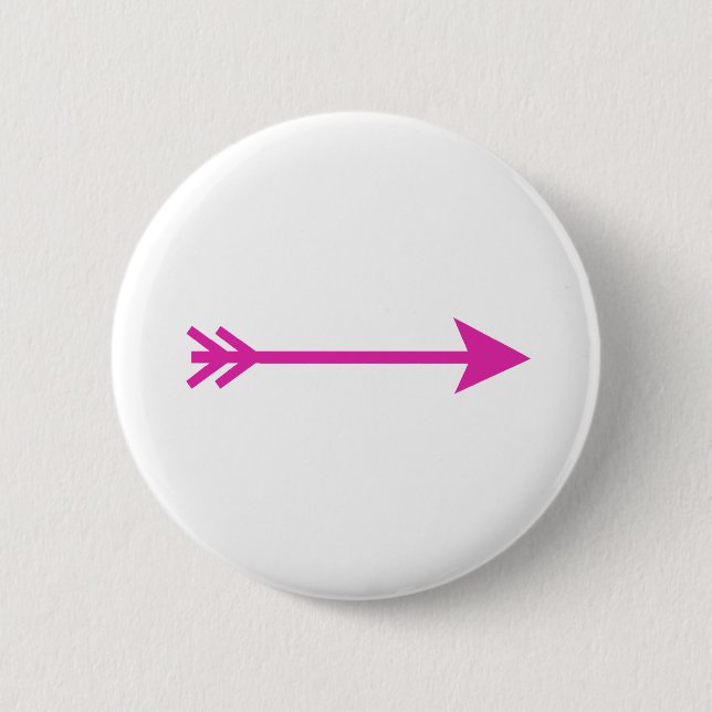 Arrow Pink Straight The MUSEUM Zazzle Gifts Pinback Button (Front)