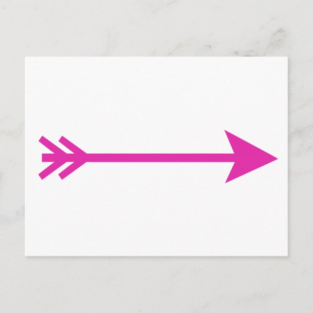 Arrow Pink Straight The MUSEUM Zazzle Gifts Postcard (Front)
