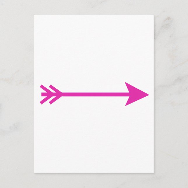 Arrow Pink Straight The MUSEUM Zazzle Gifts Postcard (Front)