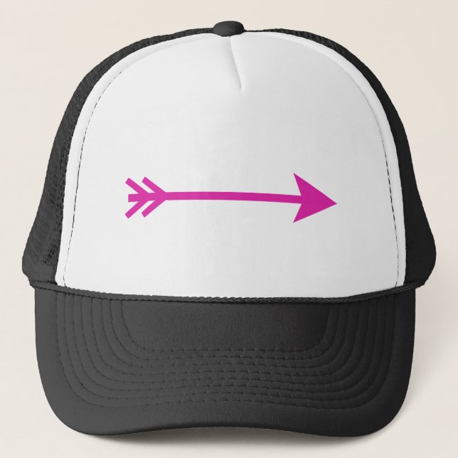 Arrow Pink Straight The MUSEUM Zazzle Gifts Trucker Hat (Front)