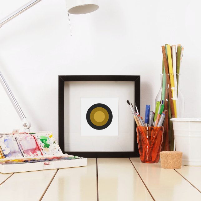 Arrow pointer Style  Poster (Black And Gold Mid Century)