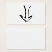 Arrow Pointing Down. Black and White. (Front & Back)