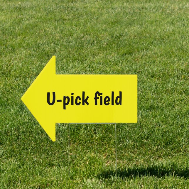 Arrow pointing, in ground, farm or field sign (Insitu)