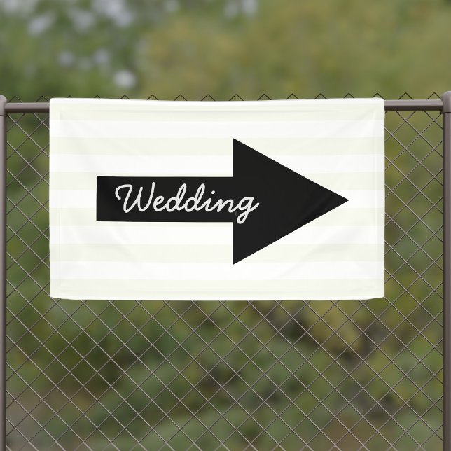 Arrow Pointing Right Directional Wedding Banner (If your wedding is pointing to the right, here is the banner just for you)