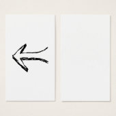 Arrow Pointing to the Left. Black. (Front & Back)