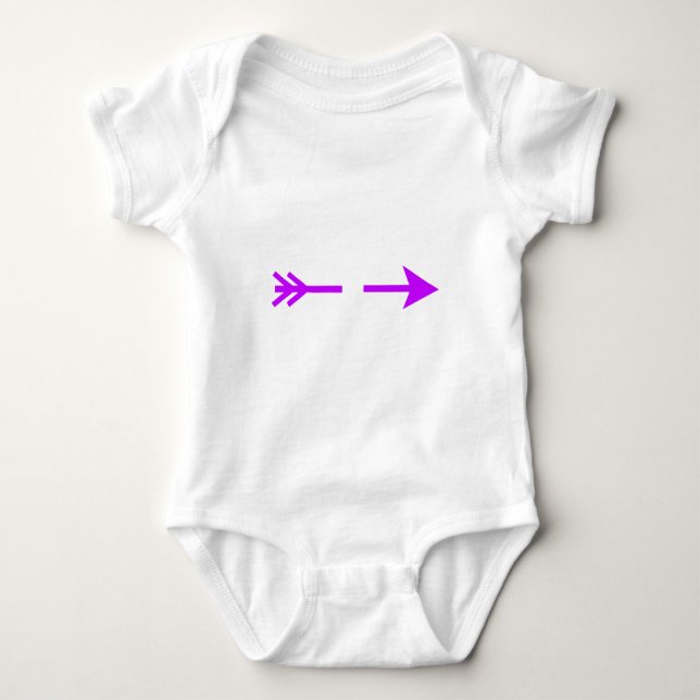 Arrow Purple Lt Broken The MUSEUM Zazzle Gifts Baby Bodysuit (Front)