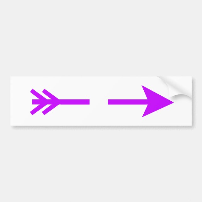 Arrow Purple Lt Broken The MUSEUM Zazzle Gifts Bumper Sticker (Front)