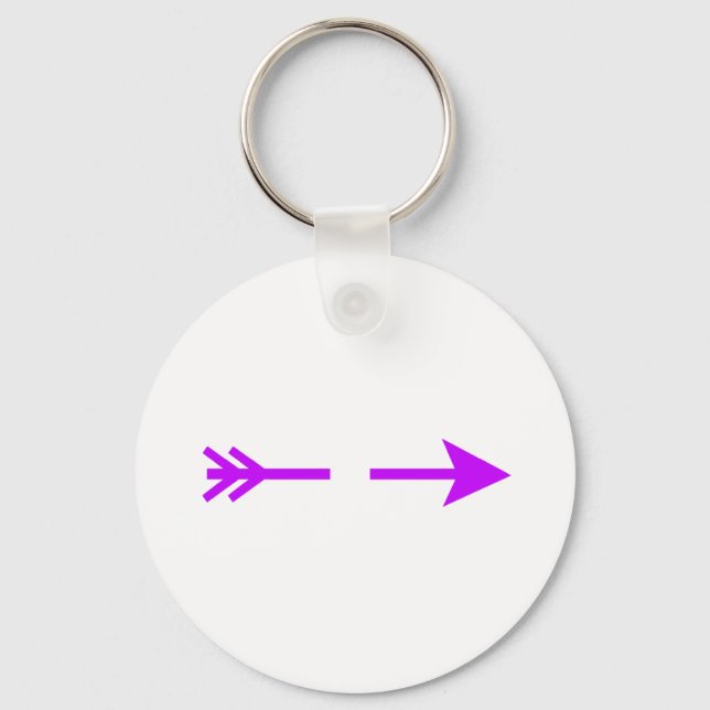 Arrow Purple Lt Broken The MUSEUM Zazzle Gifts Keychain (Front)