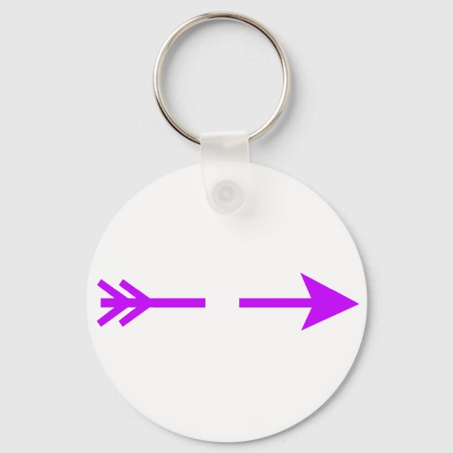 Arrow Purple Lt Broken The MUSEUM Zazzle Gifts Keychain (Front)