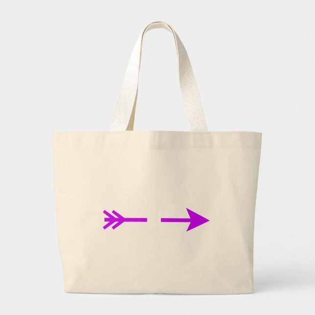Arrow Purple Lt Broken The MUSEUM Zazzle Gifts Large Tote Bag (Front)