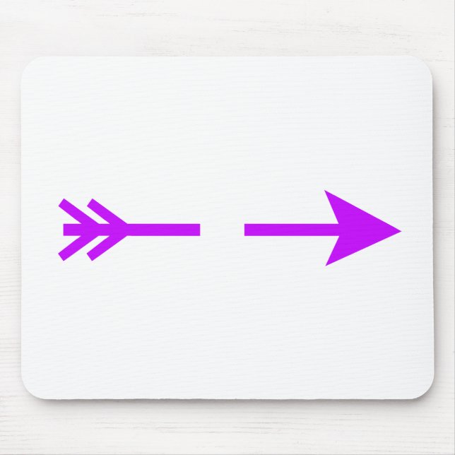 Arrow Purple Lt Broken The MUSEUM Zazzle Gifts Mouse Pad (Front)