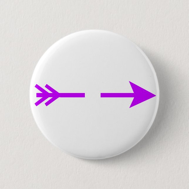 Arrow Purple Lt Broken The MUSEUM Zazzle Gifts Pinback Button (Front)