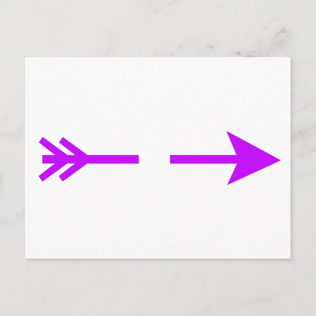 Arrow Purple Lt Broken The MUSEUM Zazzle Gifts Postcard (Front)