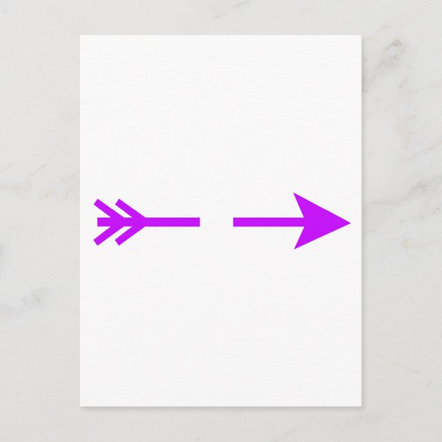 Arrow Purple Lt Broken The MUSEUM Zazzle Gifts Postcard (Front)