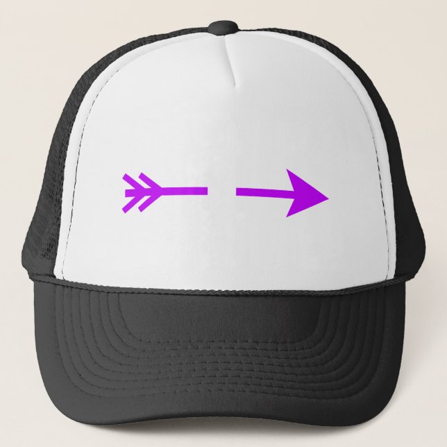 Arrow Purple Lt Broken The MUSEUM Zazzle Gifts Trucker Hat (Front)