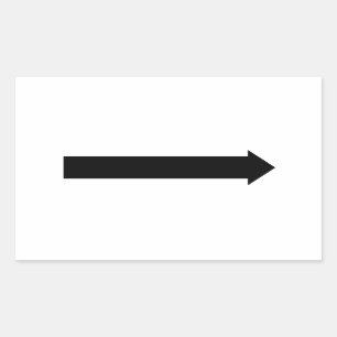 Arrow Rectangular Sticker