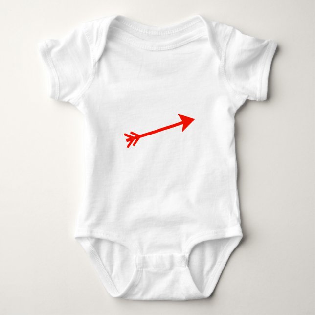 Arrow Red 15deg The MUSEUM Zazzle Gifts Baby Bodysuit (Front)