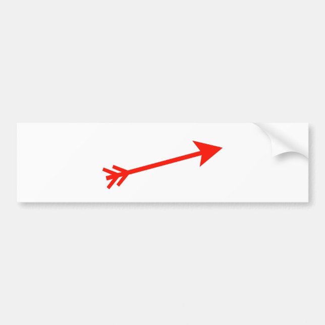Arrow Red 15deg The MUSEUM Zazzle Gifts Bumper Sticker (Front)