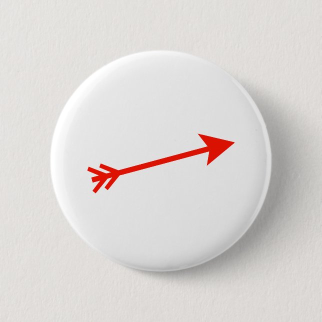 Arrow Red 15deg The MUSEUM Zazzle Gifts Button (Front)