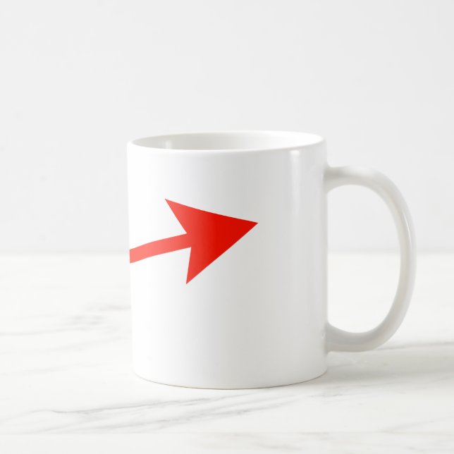 Arrow Red 15deg The MUSEUM Zazzle Gifts Coffee Mug (Right)