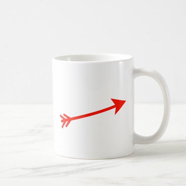 Arrow Red 15deg The MUSEUM Zazzle Gifts Coffee Mug (Right)