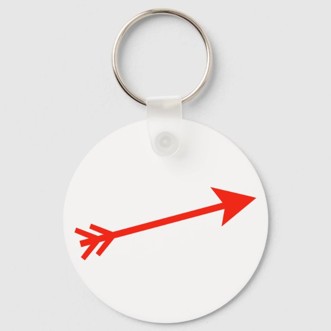 Arrow Red 15deg The MUSEUM Zazzle Gifts Keychain (Front)