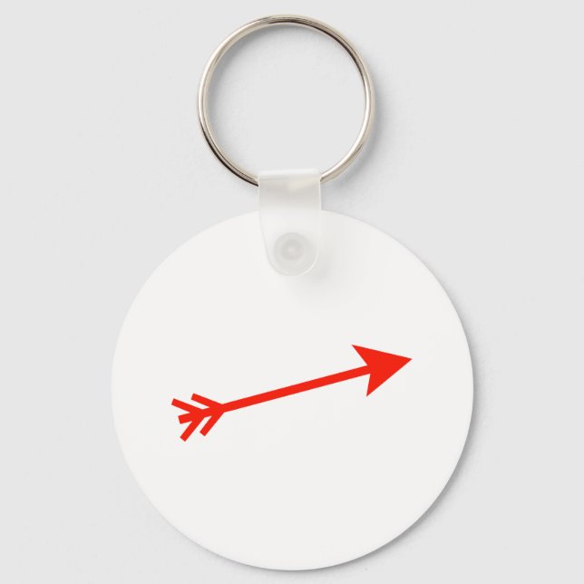 Arrow Red 15deg The MUSEUM Zazzle Gifts Keychain (Front)