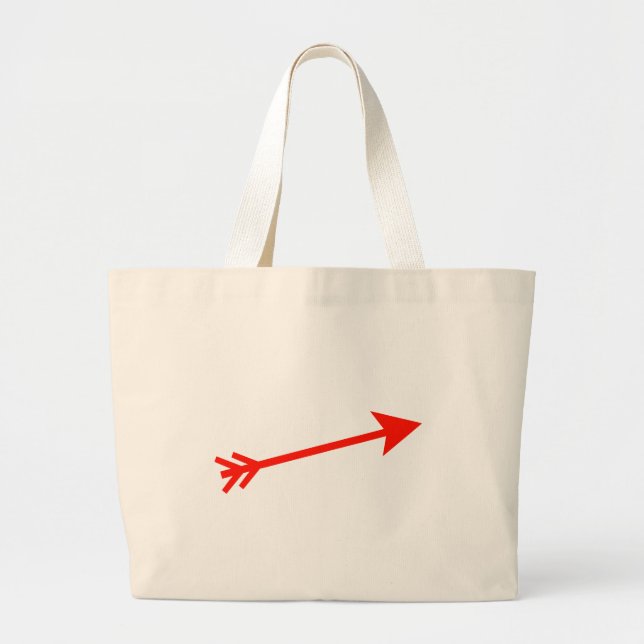 Arrow Red 15deg The MUSEUM Zazzle Gifts Large Tote Bag (Front)