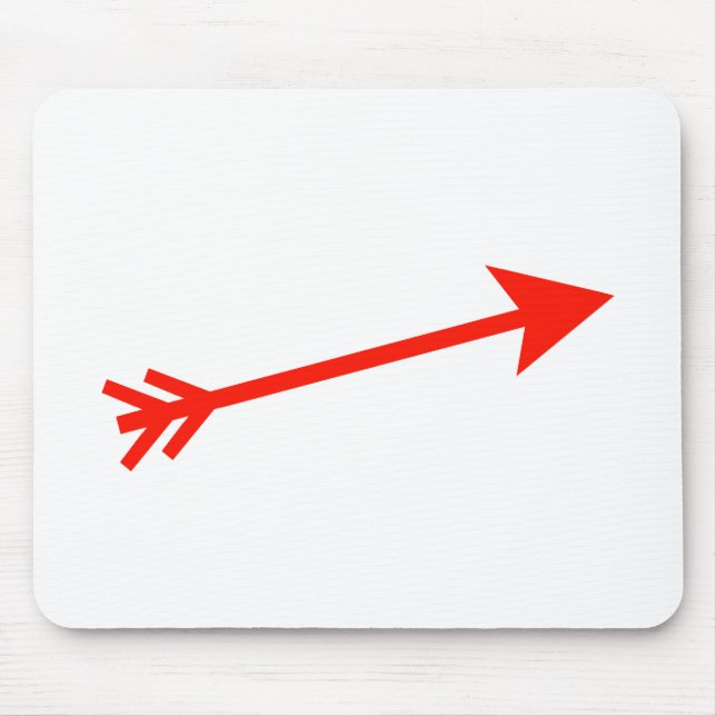 Arrow Red 15deg The MUSEUM Zazzle Gifts Mouse Pad (Front)