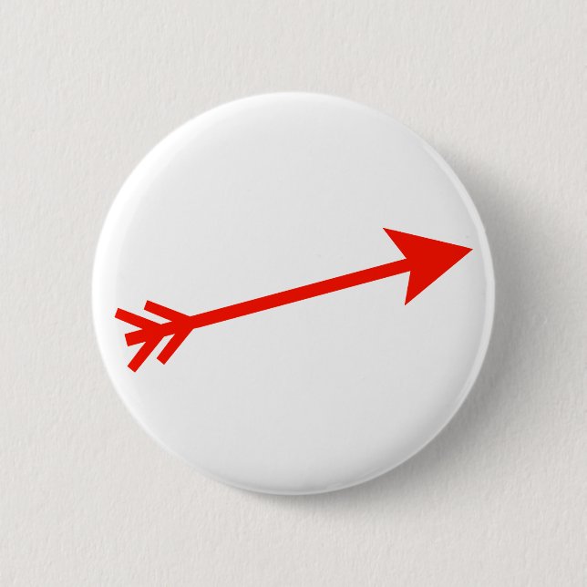 Arrow Red 15deg The MUSEUM Zazzle Gifts Pinback Button (Front)