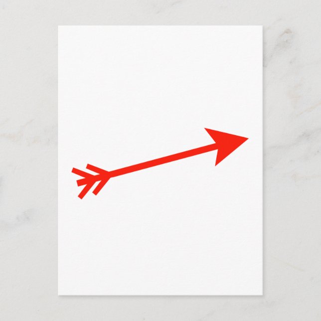 Arrow Red 15deg The MUSEUM Zazzle Gifts Postcard (Front)